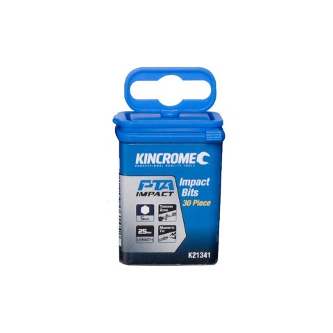 KINCROME - IMPACT BIT HEX 5MM 25MM 30 PCK 